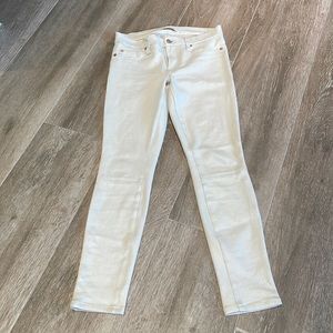 AWESOME LIKE NEW 7 FOR ALL MANKIND LEATHER/SUEDE FEEL PANT. INSEAM 27”.